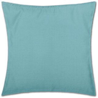 Kissenhülle "Ellen" im modernen Uni-Design Türkis 50 x 50 cm