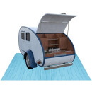 Vorzeltteppich Camping wetterfest Hellblau 250x350 cm