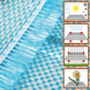 Vorzeltteppich Camping wetterfest Hellblau 250x350 cm