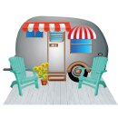 Vorzeltteppich Camping wetterfest Hellgrau 250x450 cm