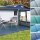 Vorzeltteppich Camping wetterfest Hellgrau 250x450 cm