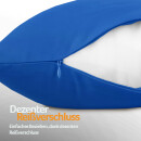 Kissenhülle "Ellen" im modernen Uni-Design Blau 60 x 60 cm