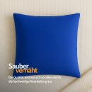 Kissenhülle "Ellen" im modernen Uni-Design Blau 60 x 60 cm