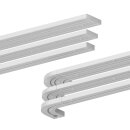 Gardinenschiene Komplettset inkl. Zubehör Weiß