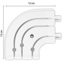 Innenlaufschiene 90cm 3 - läufig + 2er Set Rundbogen