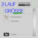 Gardinenschiene Komplettset inkl. Zubehör Weiß 120cm 2-läufig