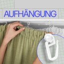 Gardinenschiene Komplettset inkl. Zubehör Weiß 120cm 2-läufig