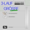 Gardinenschiene Komplettset inkl. Zubehör Weiß 120cm 3-läufig