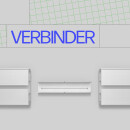 Innenlaufschienen inkl. Verbinder und Endkappen 210 cm 1-läufig + 2er Set Rundbogen