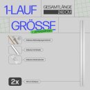 Gardinenschiene Komplettset inkl. Zubehör Weiß 240cm (2x120cm) 1-läufig