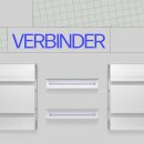 Gardinenschiene Komplettset inkl. Zubehör Weiß 240cm (2x120cm) 2-läufig + 2er Set Rundbogen