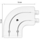 Innenlaufschienen inkl. Verbinder und Endkappen 240 cm 2-läufig + 2er Set Rundbogen