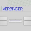 Gardinenschiene Komplettset inkl. Zubehör Weiß 270cm (3x90cm) 1-läufig + 2er Set Rundbogen