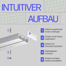 Innenlaufschienen inkl. Verbinder und Endkappen 390 cm 1-läufig + 2er Set Rundbogen