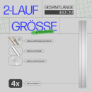 Gardinenschiene Komplettset inkl. Zubehör Weiß 480cm (4x120cm) 2-läufig