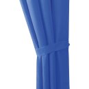 Dekoschal Ellen 2er Pack inkl. Raffhalter ( 140x145cm / Blau ) Blickdichter Vorhang mit Universalband