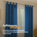 2er Set Dekoschal Schlaufe 140 x 175 cm blau - mittelblau