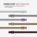 Cafehausstange Scheibenstange ausziehbar (Schrauben oder Kleben) Perlweiß 50-75 cm