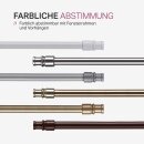 Cafehausstange Scheibenstange ausziehbar (Schrauben oder Kleben) Perlweiß 75-125 cm