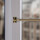 Cafehausstange Scheibenstange ausziehbar (Schrauben oder Kleben) Gold messing 50-75 cm