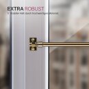 Cafehausstange Scheibenstange ausziehbar (Schrauben oder Kleben) Gold messing 75-125 cm