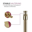Cafehausstange Scheibenstange ausziehbar (Schrauben oder Kleben) Gold messing 125-225 cm
