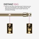 Cafehausstange Scheibenstange ausziehbar (Schrauben oder Kleben) Gold messing 125-225 cm