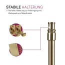 Cafehausstange Scheibenstange ausziehbar (Schrauben oder Kleben) Gold messing 125-225 cm