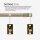 Cafehausstange Scheibenstange ausziehbar (Schrauben oder Kleben) Gold messing 125-225 cm