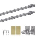Cafehausstangen silber - chrom matt 50 - 75cm
