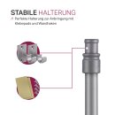 Cafehausstange Scheibenstange ausziehbar (Schrauben oder Kleben) Silber chrom matt 50-75 cm
