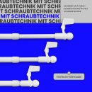 Klemmstange Easy - ausdrehbar ( Weiß Globe ) 30-40 cm