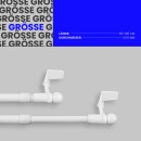 Klemmstange Easy - ausdrehbar ( Weiß Globe ) 80-100 cm