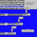 Klemmstange Easy - ausdrehbar ( Silber Globe ) 40-60 cm