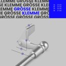 Klemmstange Easy ausdrehbar Silber (Globe) 60-80 cm