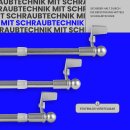 Klemmstange "Easy" ausdrehbar Silber (Globe) 100-130 cm