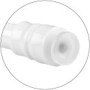 Klemmstange mit Schraubtechnik ausziehbar ohne Bohren (Saugnapf) weiß - perlweiß 40 - 60 cm