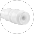 Klemmstange mit Schraubtechnik weiß - perlweiß 80 - 120 cm