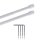 Vitragestangen ausziehbar 2er-Pack Perlweiß 60-90 cm + 4 Schraubhaken