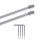Vitragestangen ausziehbar 2er-Pack Silber Chrom matt 60-90 cm + 4 Schraubhaken