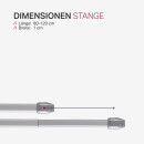 Vitragestangen ausziehbar 2er-Pack Silber Chrom matt 80-120 cm + 4 Schraubhaken