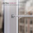 Vitragestangen ausziehbar 2er-Pack Silber Chrom matt 80-120 cm + 4 Selbstklebehaken