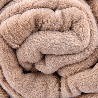 Kuscheldecke 220cm x 240cm beige - sandbeige