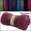 Kuscheldecke Tagesdecke Microfaser Decke Wohndecke 220cm x 240cm altrose - pflaume