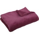 Kuscheldecke Tagesdecke Microfaser Decke Wohndecke 220cm x 240cm altrose - pflaume