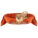 Haustierdecke - Kuscheldecke für Hunde terracotta - ochre 70x100cm