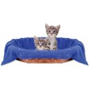 Tierdecke Katzendecke Mikrofaser ca. 80x120cm blau -...