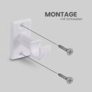 Ersatzträger Set für Cafehausstangen Weiß-3,5cm (2er Pack)