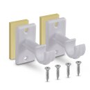 Ersatzträger Set für Cafehausstangen Weiß-3,5cm (2er Pack)