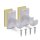Ersatzträger Set für Cafehausstangen Weiß-3,5cm (2er Pack)
